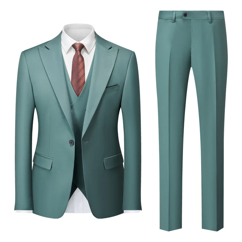 Men's Suit Coat Vest Pants 3 Pieces - Image 6